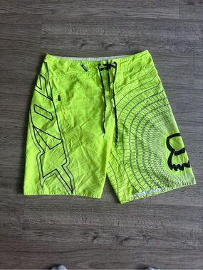 Fox Men's Neon Yellow Swim Shorts